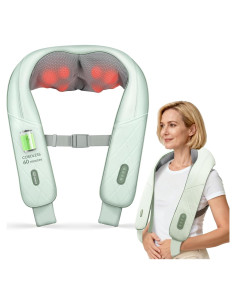 Masajeador de Cuello Inalámbrico Snailax SL-632UC-GRN con Calor