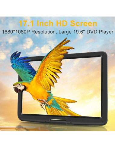 Reproductor de DVD Portátil HotHat 17.1" HD 6 Horas Batería