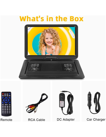 Reproductor de DVD Portátil HotHat 17.1" HD 6 Horas Batería