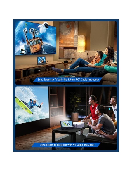 Reproductor DVD Doble Portátil WONNIE 10.5" para Auto