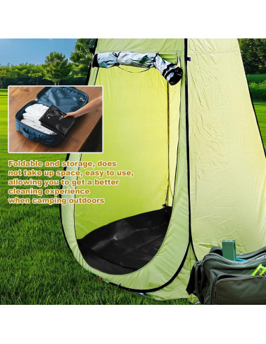 Alfombrilla de Ducha de Campamento Lyreh 1x1m Impermeable Negra