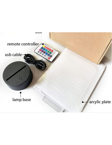 Luz Nocturna LED 3D Paesteffe Coche de Carreras F1 16 Colores