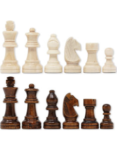 Piezas de Ajedrez de Madera Staunton Da Vinci 32 Piezas 6.35 cm 2