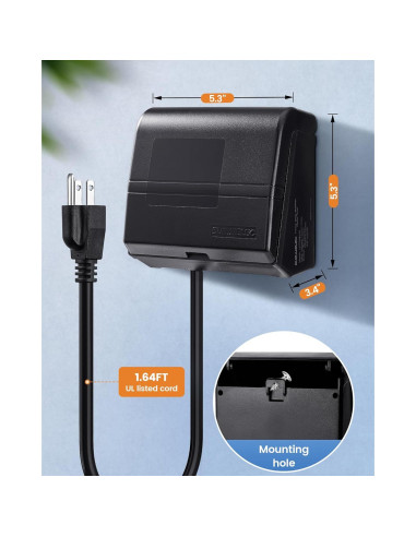 Temporizador Digital SURAIELEC para Piscinas 15A 125V