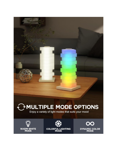 Lámpara Cubo RGB Lumoonosity - Torre LED USB Personalizable
