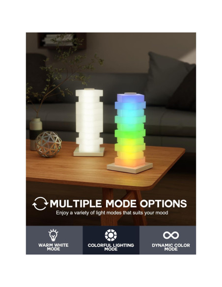 Lámpara Cubo RGB Lumoonosity - Torre LED USB Personalizable Lámpara Cubo RGB Lumoonosity - Torre LED USB Personalizable
