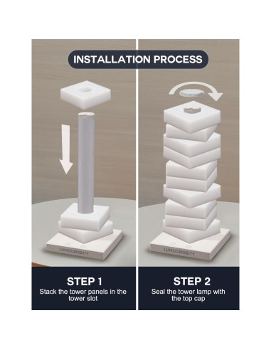 Lámpara Cubo RGB Lumoonosity - Torre LED USB Personalizable