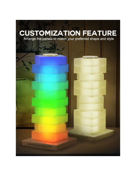 Lámpara Cubo RGB Lumoonosity - Torre LED USB Personalizable Lámpara Cubo RGB Lumoonosity - Torre LED USB Personalizable