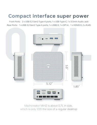 Mini Desktop Machenike Machcreator i7-13620H 32GB RAM 1TB SSD