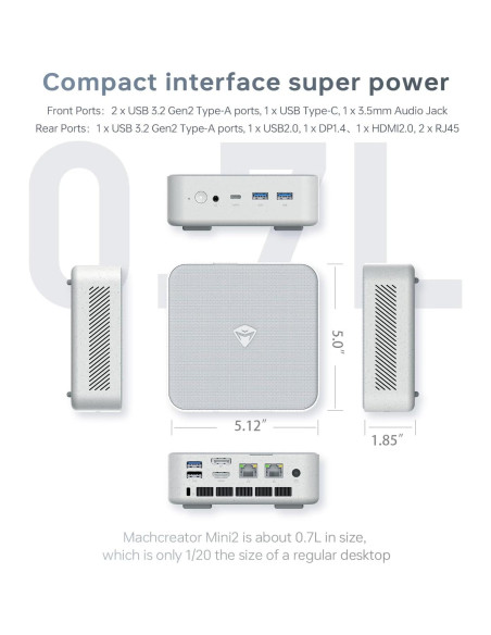Mini Desktop Machenike Machcreator i7-13620H 32GB RAM 1TB SSD