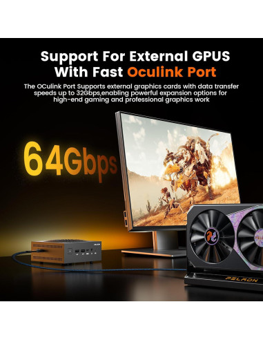 Mini PC PELADN HO5 Ryzen AI 9 HX 370 32GB 1TB SSD