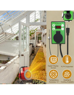 Calentador Eléctrico Buyplus B2200 para Invernadero 1500W Rojo 2