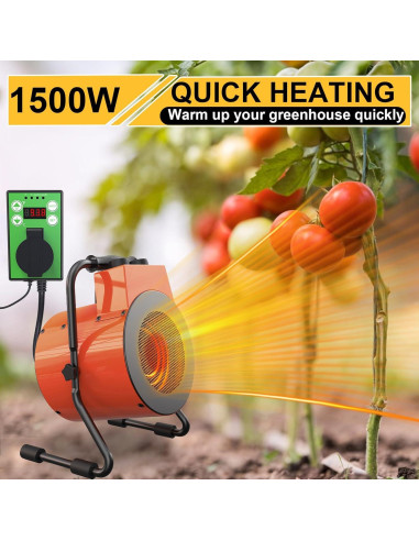 Calentador Eléctrico Buyplus B2200 para Invernadero 1500W Rojo