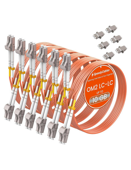 Kit de Cables de Parcheo de Fibra OM2 LC 1m - SpeedyCables