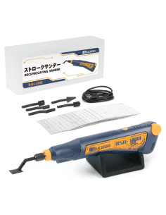 Lijadora de Vaivén Bucasso RSH-1000 con Luz LED y 6 Cabezales