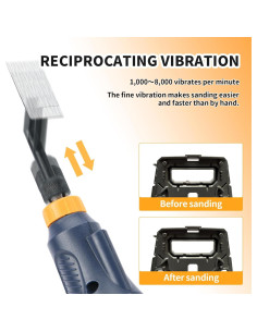 Lijadora de Vaivén Bucasso RSH-1000 con Luz LED y 6 Cabezales 2