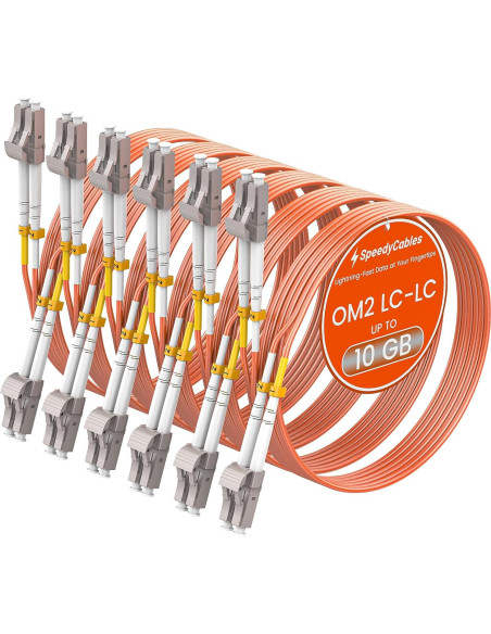 Kit de Cables de Parcheo de Fibra OM2 LC 1m - SpeedyCables