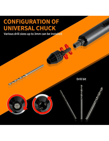 Mini destornillador eléctrico SDHYGJ CS0702A con luz LED
