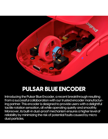 Ratón Gaming Inalámbrico Pulsar X2H Mini Rojo 26000 DPI Ratón Gaming Inalámbrico Pulsar X2H Mini Rojo 26000 DPI