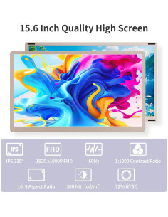 Extensor de Pantalla Laptomo S6 15.6" FHD 1080P Portátil 2