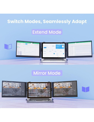 Extensor de Pantalla Triple S8 Pro 14" FHD 1080P Ultra Ligero
