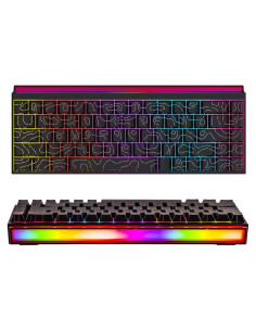 Teclado Mecánico Compacto AJAZZ NK68 con Cable USB-C - Negro