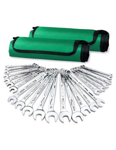 Juego de Llaves Combinadas SK 23 Piezas 8 a 19 mm y SAE