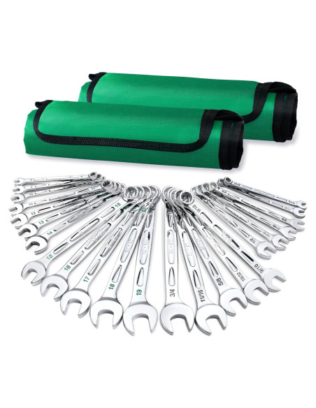 Juego de Llaves Combinadas SK 23 Piezas 8 a 19 mm y SAE