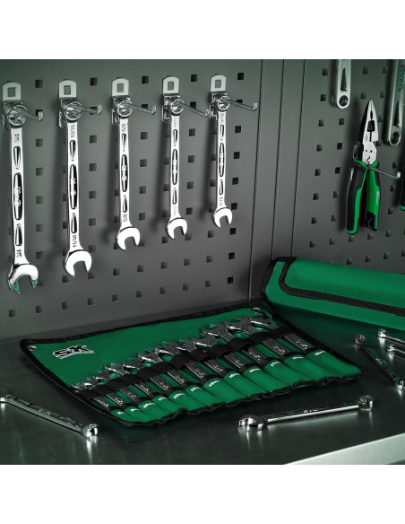 Juego de Llaves Combinadas SK 23 Piezas 8 a 19 mm y SAE