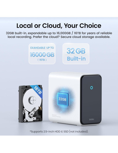 Sistema de Cámaras de Seguridad AOSU 4K Inalámbricas Kit 4