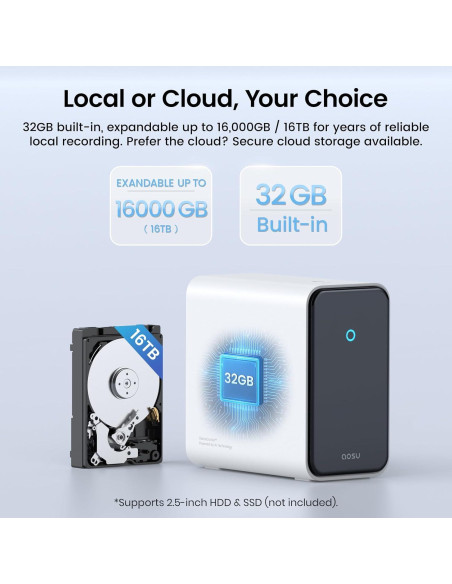 Sistema de Cámaras de Seguridad AOSU 4K Inalámbricas Kit 4