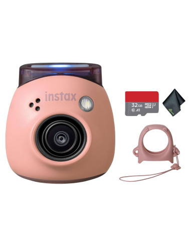 Cámara Digital Fujifilm INSTAX PAL Rosa + 32GB + Paño