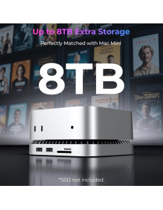 Dock y Soporte Raycue para Mac Mini M4 con SSD 8TB y 10 Puertos 2
