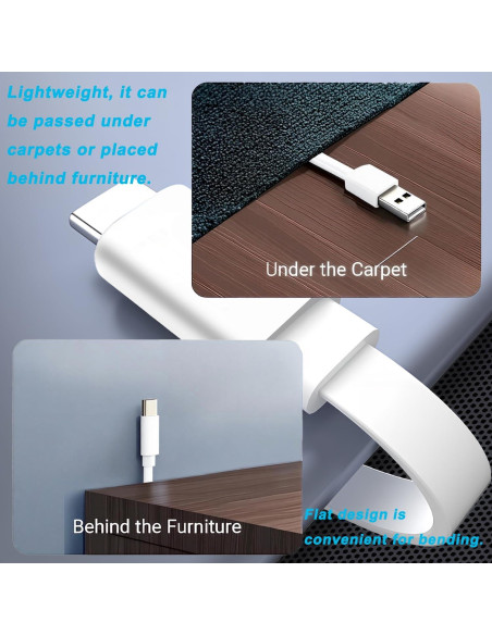 Cable de Alimentación USB C 15M para Cámaras de Seguridad