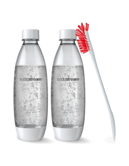 Botellas Reutilizables SodaStream 1L Blancas - 2 Pack Libre BPA