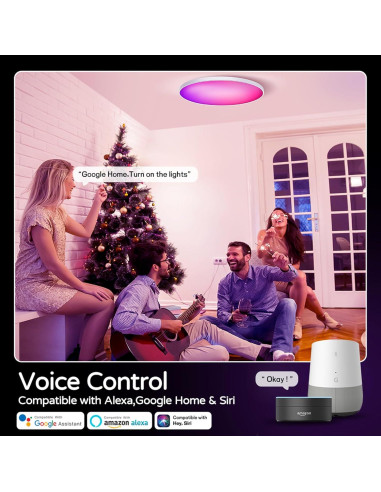 Lámpara de Techo LED Inteligente 30W KYFGDLA RGB IP44