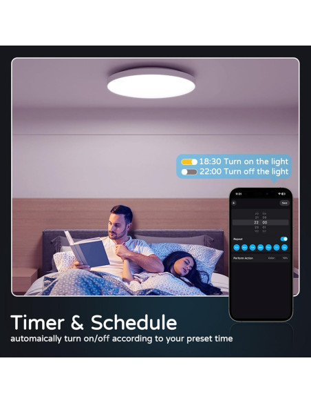 Lámpara de Techo LED Inteligente 30W KYFGDLA RGB IP44