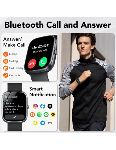 Reloj Inteligente Taopodo HD 1.91" Monitoreo Cardíaco IP68