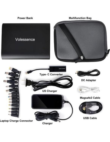 Banco de Energía 50000mAh Volessence para Laptop Carga Rápida