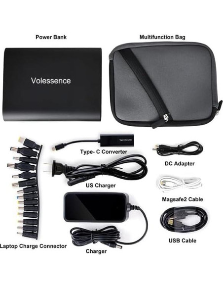 Banco de Energía 50000mAh Volessence para Laptop Carga Rápida