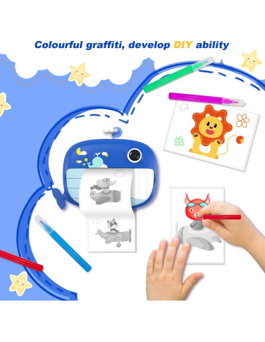 Cámara Instantánea Digital para Niños USHINING 1080P 32GB