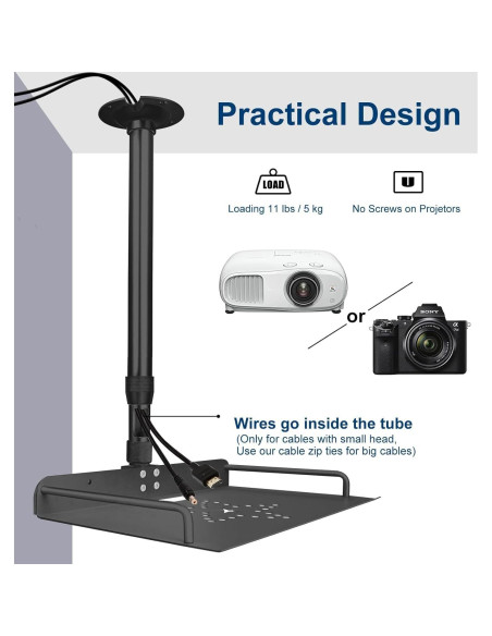 Soporte de Techo Universal para Proyector 2-Be-Best Ajustable