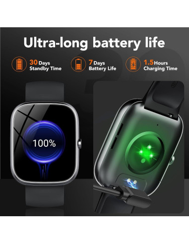 Reloj Inteligente Taopodo HD 1.91" Monitoreo Cardíaco IP68