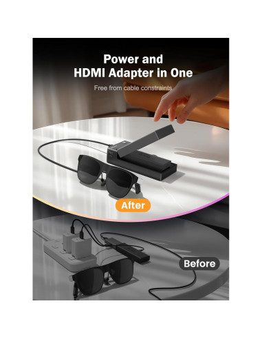 Adaptador HDMI a USB-C Lemorele HD200 4K 60Hz con Batería 5000mAh