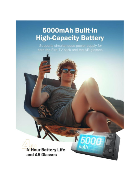 Adaptador HDMI a USB-C Lemorele HD200 4K 60Hz con Batería 5000mAh Adaptador HDMI a USB-C Lemorele HD200 4K 60Hz con Batería 5000mAh