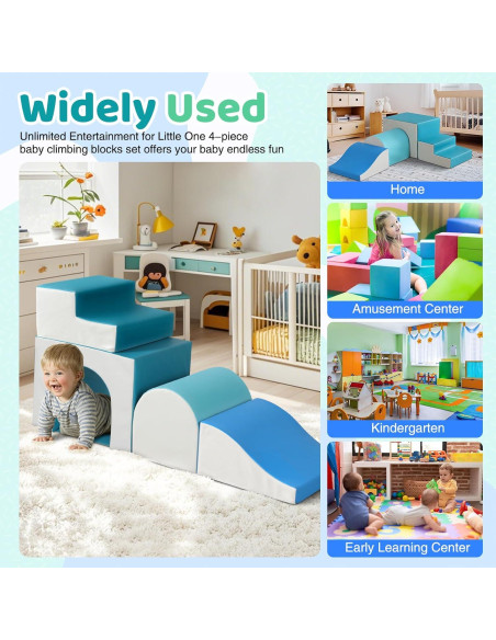 Bloques de Escalada de Espuma Sumbababy 4 Piezas con Túnel