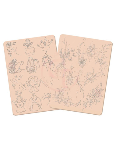 Piel de Tatuaje Pequeña Doble Cara TgoBeauty 1.5mm Rosa