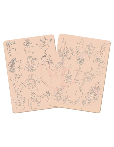 Piel de Tatuaje Pequeña Doble Cara TgoBeauty 1.5mm Rosa