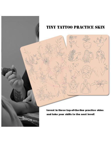 Piel de Tatuaje Pequeña Doble Cara TgoBeauty 1.5mm Rosa