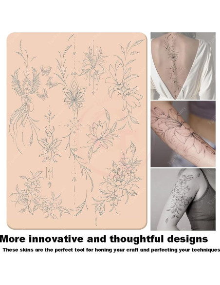 Piel de Tatuaje Pequeña Doble Cara TgoBeauty 1.5mm Rosa